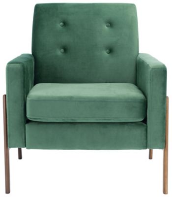 Safavieh Roald Sofa Accent Arm Chair In Green Green/brown