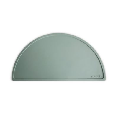 Mushie Cambridge Blue Silicone Placemat Green