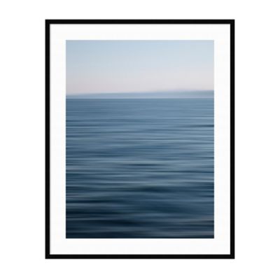 Amanti Art Abstract Blue Horizon 34.12 X 43.12 Framed Wall Art In Black