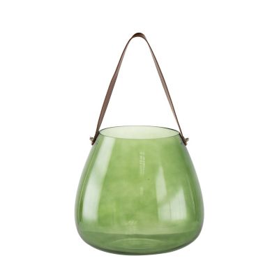 A&B Home Glass Vase With Handle In Green