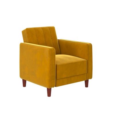 Atwater Living Lenna Tufted Accent Chair In Mustard