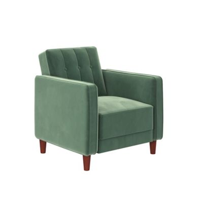 Atwater Living Lenna Tufted Accent Chair In Light Green