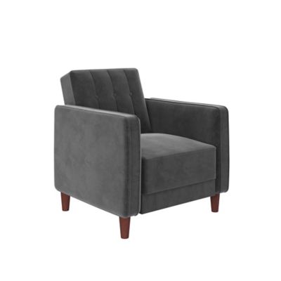 Atwater Living Lenna Tufted Accent Chair In Grey