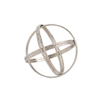 Home Essentials Decorative Sphere Sculpture In Silver