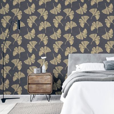 Arthouse Ginkgo Leaf Vinyl Wallpaper In Mocha