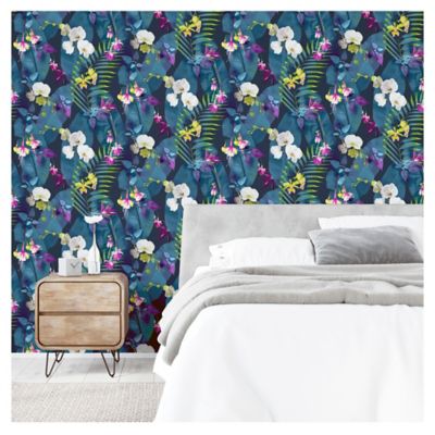 Arthouse Pindorama Floral Peel And Stick Wallpaper In Navy