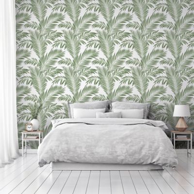 Arthouse Tropical Palm Peel And Stick Wallpaper In Green