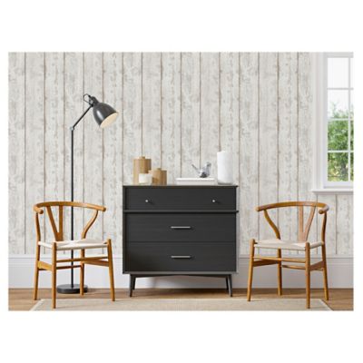 Arthouse White Washed Wood Peel And Stick Wallpaper