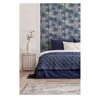 Arthouse Tropics Palm Peel And Stick Wallpaper In Blue