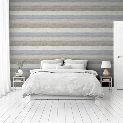 Arthouse Painted Wood Peel And Stick Wallpaper In Blue
