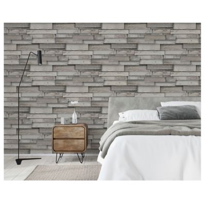 Arthouse Rustic Wood Peel And Stick Wallpaper In Neutral