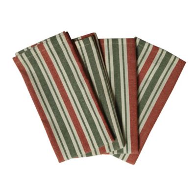Bee & Willow Holiday Stripe Napkins (Set Of 4) Multi