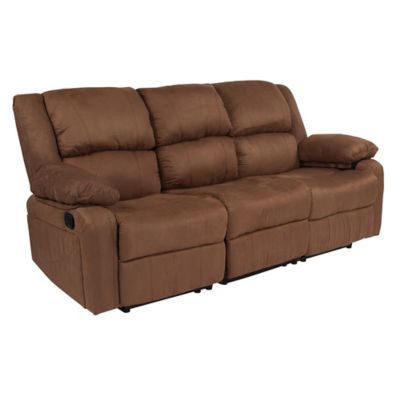 Flash Furniture Harmony Reclining Sofa In Chocolate Brown