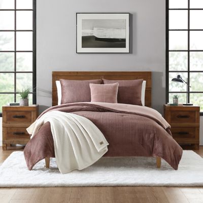 UGG Brody 4-Piece Reversible Twin/twin XL Comforter Set In Bark Brown/cliff