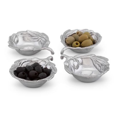 Arthur Court Designs Olive Grove Sauce Bowls (Set Of 4) Silver