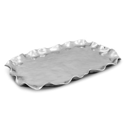 Arthur Court Carmel 18 Rectangular Serving Tray Silver