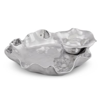 Arthur Court Carmel 2-Piece Chip And Dip Silver