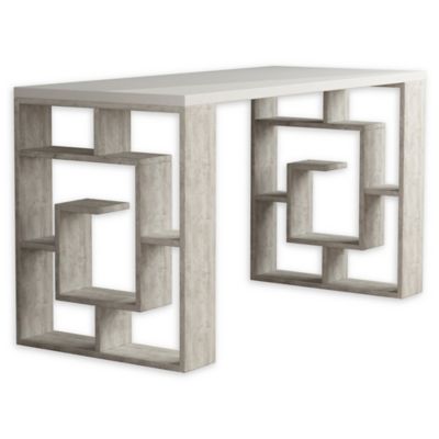 Ada Home Decor Briscoe Wooden Desk In White/ivory