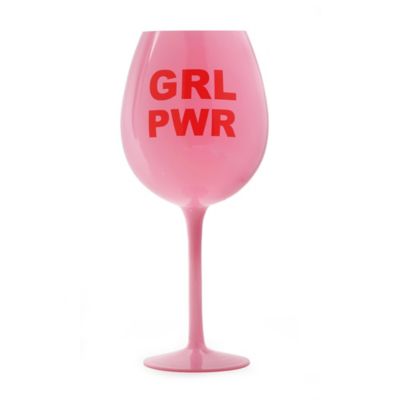 Dci Grl Pwr XL Wine Glass In Pink Multi