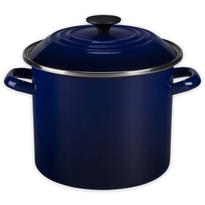 Le Creuset 8 Qt. Carbon Steel Stock Pot In Indigo