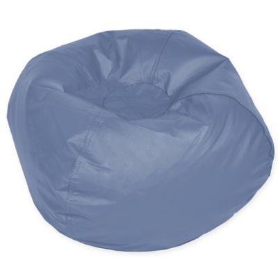 Acessentials Polyester Upholstered Round Bean Bag Bean Bag Chair In Dusty Blue