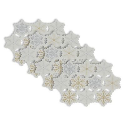 Design Imports Snowflake Placemat (Set Of 4) Multi