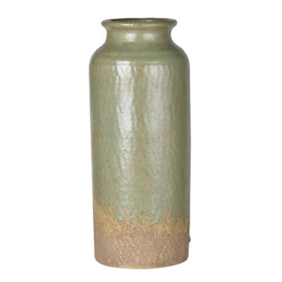 A&B Home Surry Large Ceramic Pitcher Vase In Green