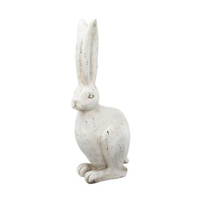 A&B Home White Rabbit Figurine