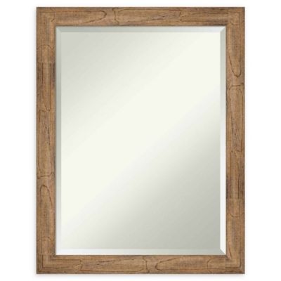 Amanti Art Narrow Owl Brown 21 X 27 Framed Wall Mirror