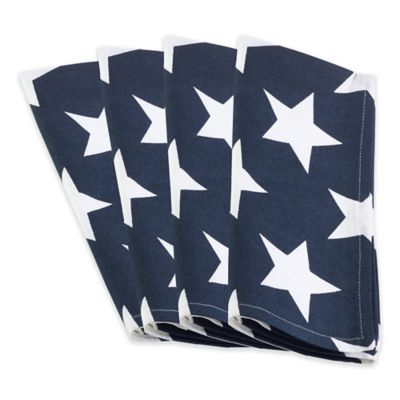 Saro Lifestyle Star Spangled Napkins (Set Of 4) Navy