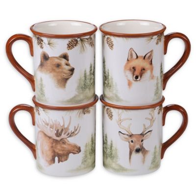 Certified International Mountain Retreat Mugs (Set Of 4) Multi