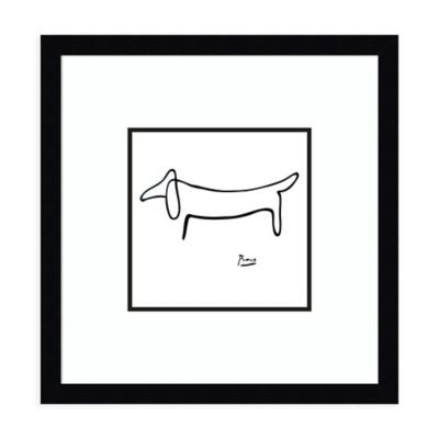Amanti Art Le Chien (The Dog)  By Pablo Picasso 16-Inch. W X 16-Inch. H Framed Art Multi
