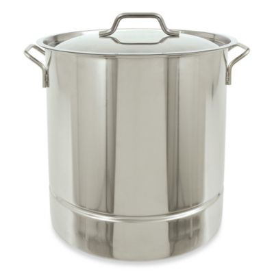 Bayou Classic 32 Qt. Tri-Ply Bottom Stock Pot With Vented Lid In Stainless Steel