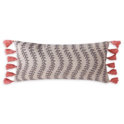 Bee & Willow Terra Rosa Oblong Throw Pillow In Taupe Grey