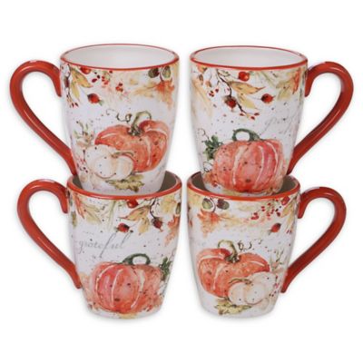 Certified International Harvest Splash Mugs (Set Of 4) Multi