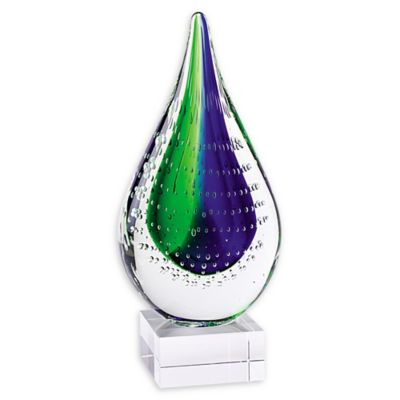 Badash Murano Style Teardrop Art Glass Figurine Multi