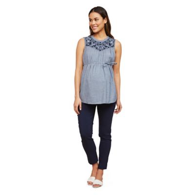 Motherhood Maternity Medium Maia Skinny Ankle Maternity Pant In Navy