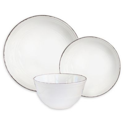 American Atelier Madelyn 12-Piece Dinnerware Set In White