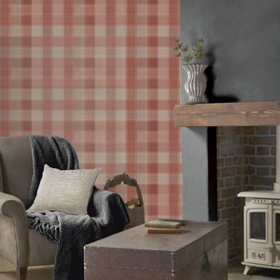 Arthouse Urban Check Non-Woven Wallpaper In Rust