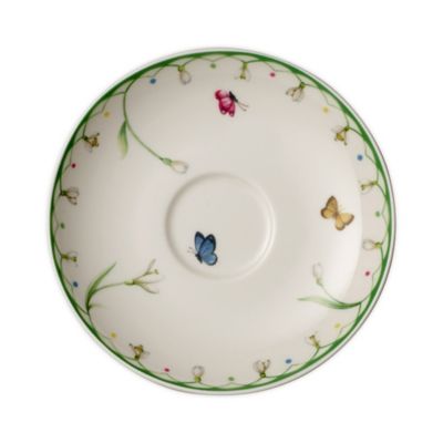 Villeroy & Boch Colorful Spring Saucer In White/green
