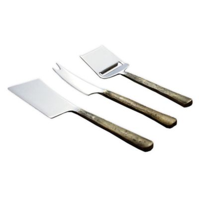 Sonar 3-Piece Cheese Knife Set In Vintage Bronze