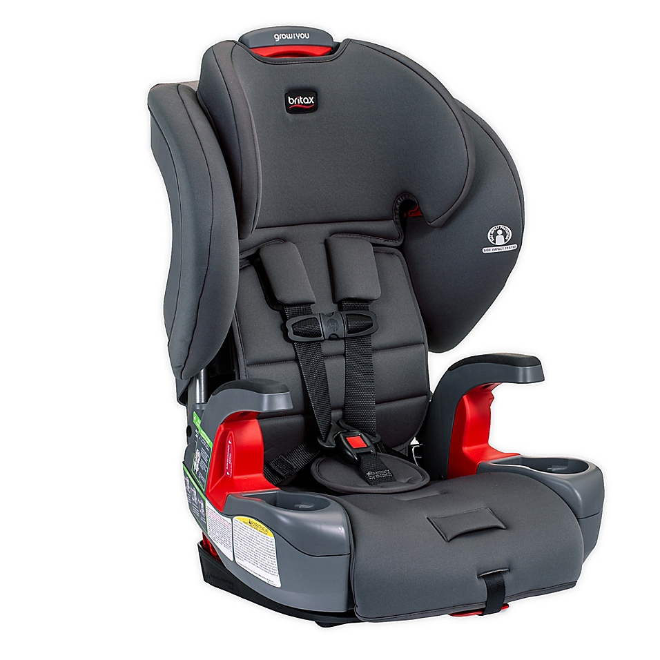 Britax Grow with You Harness-2-Booster Car Seat | 2 Layer Impact Protection - 25 to 120 Pounds, Pebble [New Version of Pioneer]