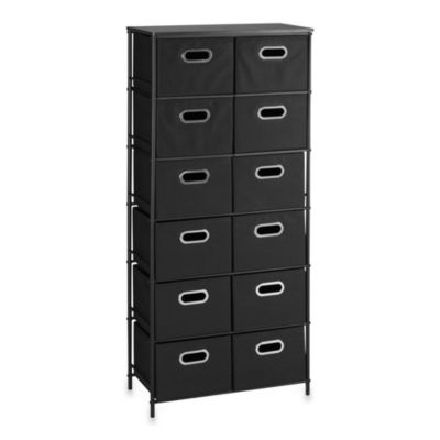 Household Essentials 6-Shelf Black Storage Stand