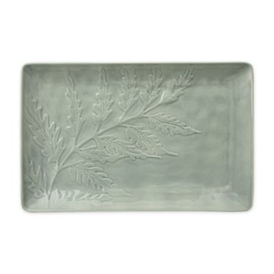 222 Fifth Tulace 15 Rectangular Platter In Green