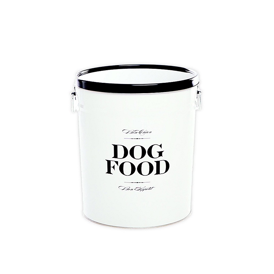 Harry Barker® "Bon Chien" Small Dog Food Storage Canister in White