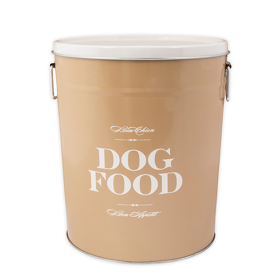 Harry Barker® "Bon Chien" Large Dog Food Storage Canister in Taupe