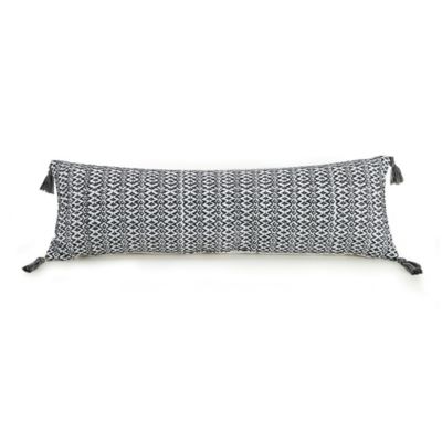 Ayesha Curry Zare Embroidered Oblong Throw Pillow In Black