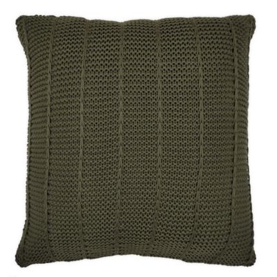 Bee & Willow Home Knit Square Throw Pillow In Olive Stripe