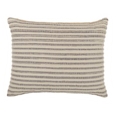 Bee & Willow Woven Stripe Oblong Throw Pillow In Sharkskin