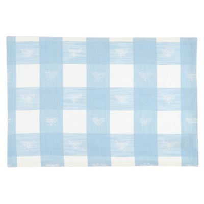 Bee & Willow Gingham Bee Placemats In Skyway (Set Of 4)